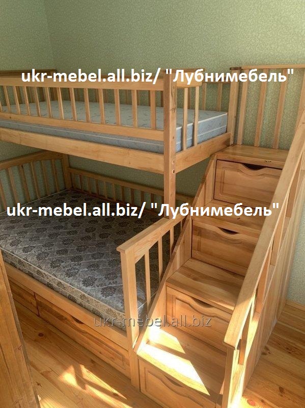Фото 3. Двухъярусная деревянная кровать Щит Плюс, двоярусне ліжко