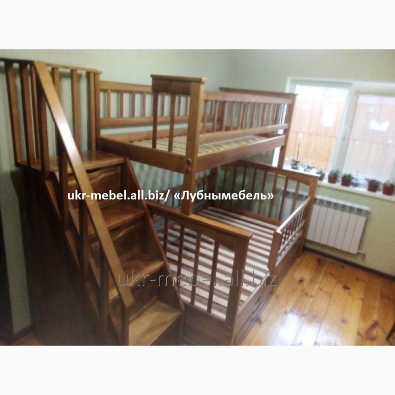 Фото 5. Двухъярусная деревянная кровать Щит Плюс, двоярусне ліжко