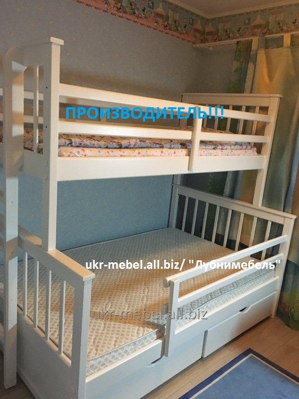 Фото 7. Кровать двухъярусная деревянная Магелан, двоярусне (двоповерхове) ліжко