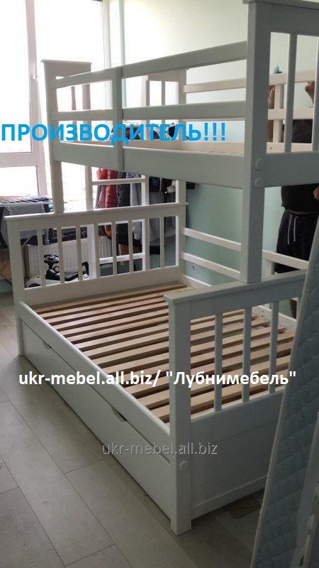 Фото 10. Кровать двухъярусная деревянная Магелан, двоярусне (двоповерхове) ліжко
