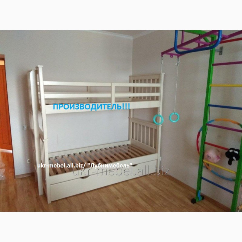 Фото 11. Кровать двухъярусная деревянная Магелан, двоярусне (двоповерхове) ліжко