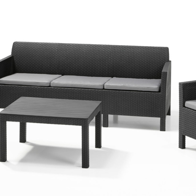 Фото 2. Orlando Set With 3 Seat Sofa мебель из искусственного ротанга