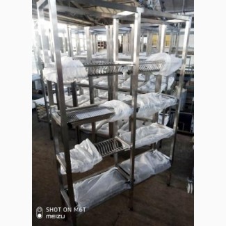 Стеллаж сушка 4 полки из нержавеющей стали (AISI 201)