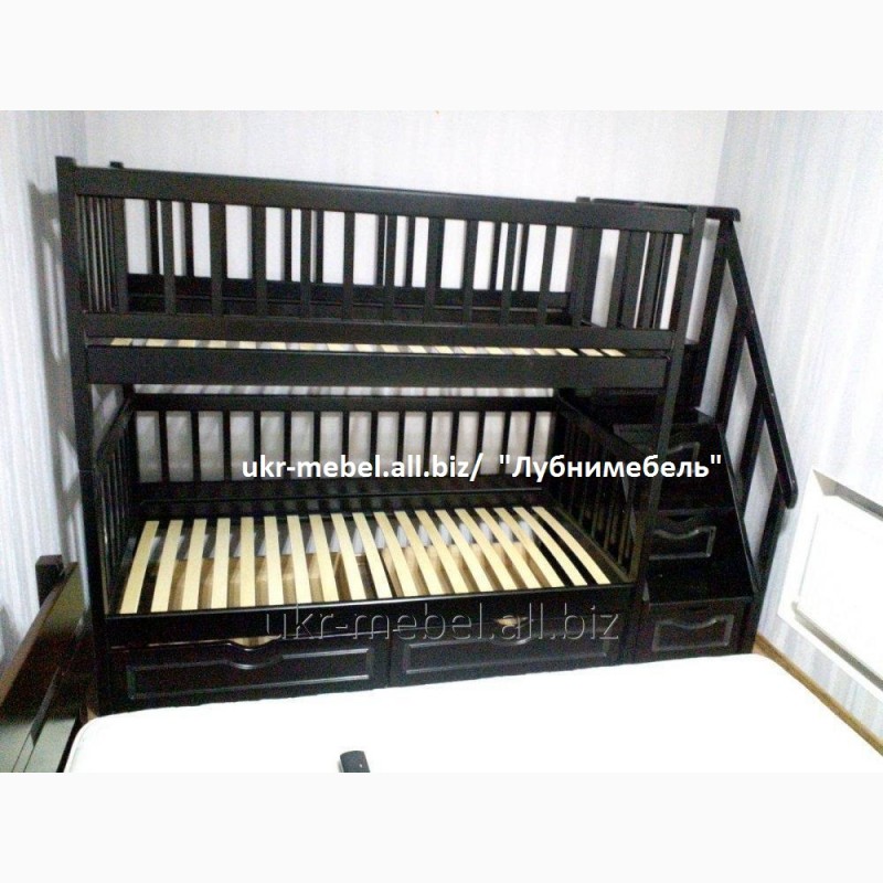 Фото 2. Кровать двухъярусная деревянная Фор, двоярусне (двоповерхове) ліжко
