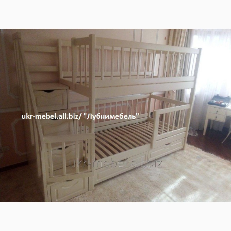 Фото 3. Кровать двухъярусная деревянная Фор, двоярусне (двоповерхове) ліжко