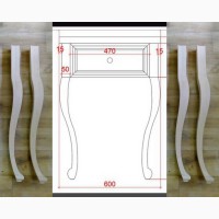 Изогнутые резные ножки точеные опоры из дерева для стола журнального столика консоли