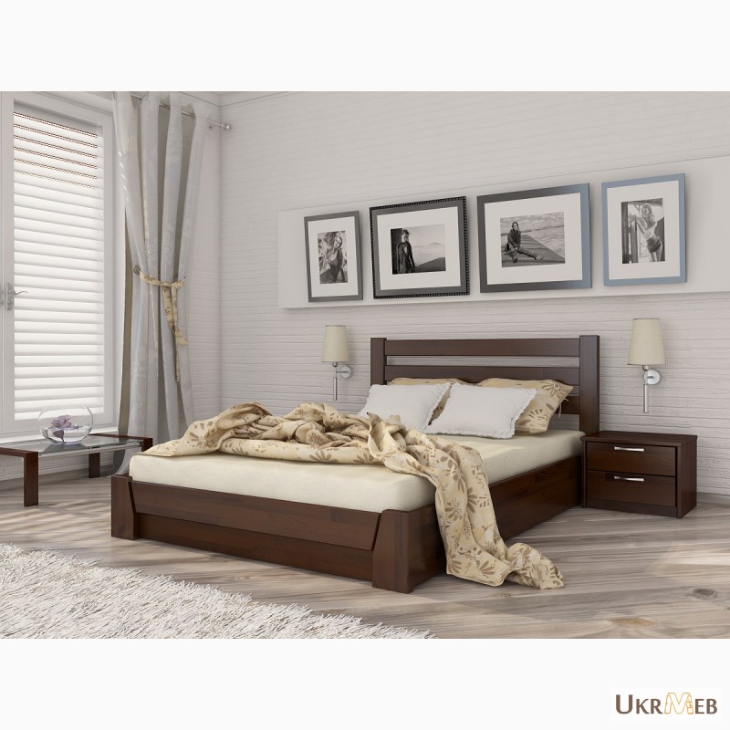 Фото 9. Деревянная кровать Селена с подъемным механизмом