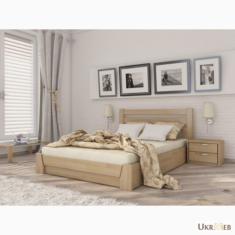 Фото 4. Деревянная кровать Селена с подъемным механизмом