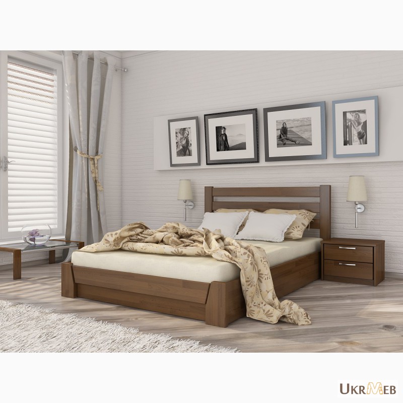 Фото 5. Деревянная кровать Селена с подъемным механизмом