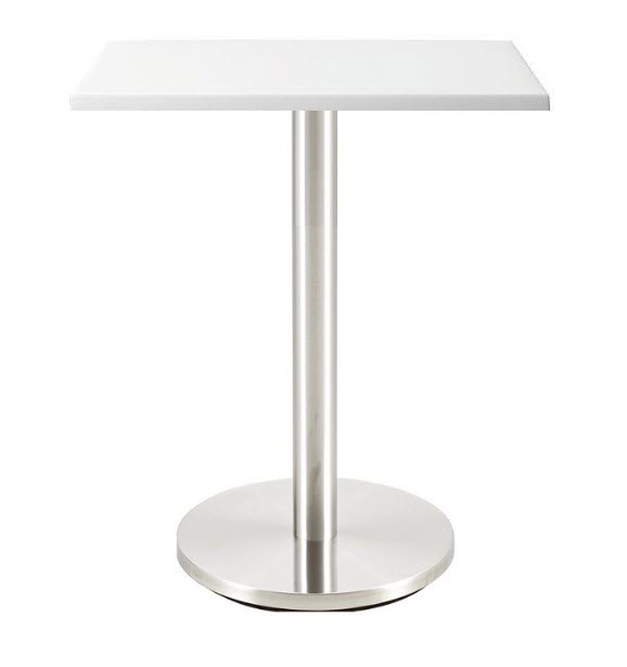 Высокий стол для кафе Алор, белый, 60х60 см