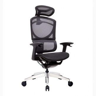 Компьютерное Кресло ERREVO UNO в черном цвете, спинка/сетка, сидение/сетка полированное
