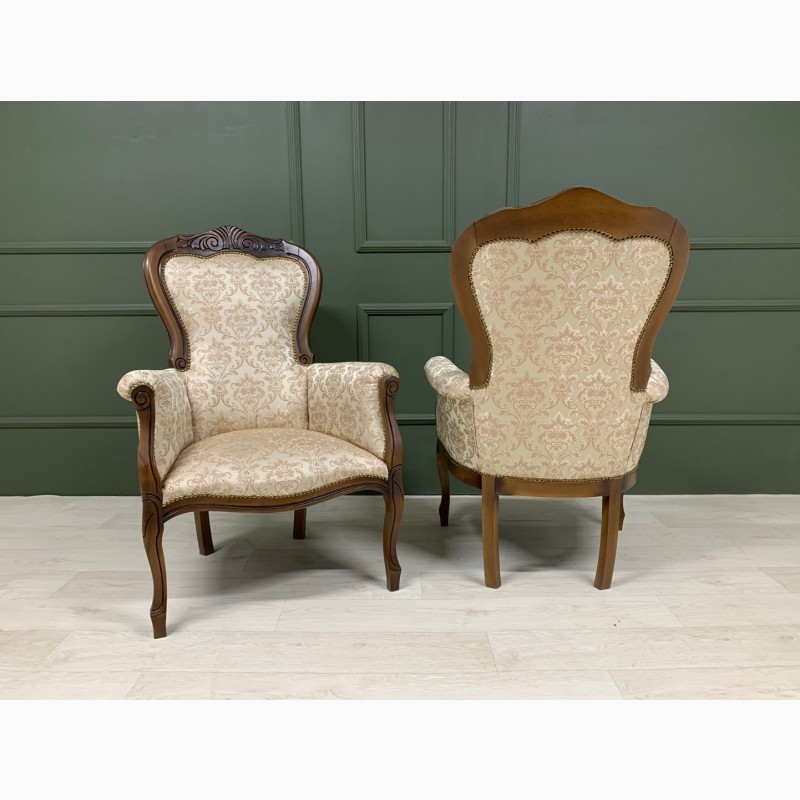 Фото 4. Мягкие кресла с подлокотниками в стиле барокко, новые, италия, 2шт