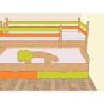 Детские кровати разной конфигурации из массива ольхи (ясеня)