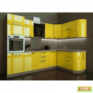 Кухня Грейд в цвете Желтый глянец