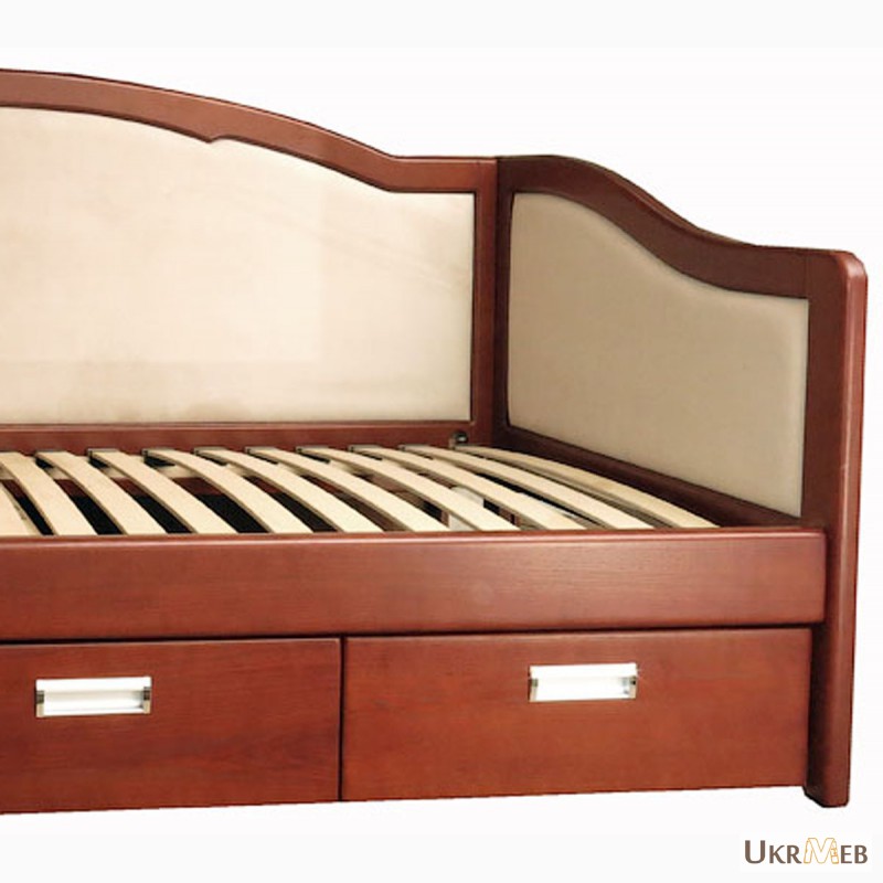 Фото 3. Деревянный диван-кровать Лорд с ящиками из массива ясеня