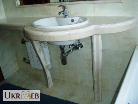 Фото 2. Столешница мраморная, столик в ванную из мрамора - 3 500 грн