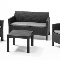 Chicago Set With Small Table мебель из искусственного ротанга