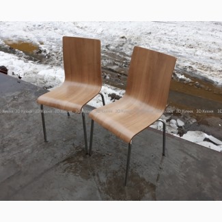 Деревянные стулья б/у на металлических ножках для летней площадки, мебель бу